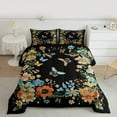thumbnail image 2 of jejeloiu Colorful Flower Queen Comforter Set,Rustic Floral Bedding Sets,Modern Aesthetic Art Bedding Comforter Set For Men Women,Luxury Bedroom Decor Reversible,3 Pieces, 2 of 8
