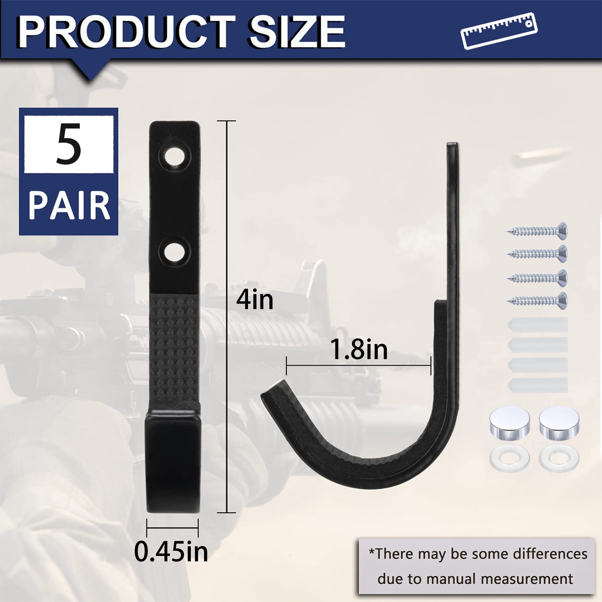 Heavy Duty Steel Hook Retro Wall Hanger Rustproof Hardware for Hanging Coat Towel Clothes, 10pcs Black