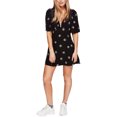 thumbnail image 1 of Free People Womens Mockingbird Mesh Inset Mini Dress, Black, 2, 1 of 2