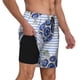 thumbnail image 2 of Balery Turtle with Blue Stones Bañador para hombre, shorts de playa de secado rápido con entrepierna y forro de compresión-X-Large, 2 of 6