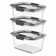 thumbnail image 2 of Rubbermaid Brilliance 3-Pack Glass Food Storage Containers, 4.7-Cup, Leak Proof, BPA Free, 2 of 3