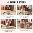 thumbnail image 5 of Double Wall Glass Tea Infuser Bottle Tumbler - 12oz/350ml Leakproof Travel Mug with Stainless Steel Filter for Loose Leaf Tea & Fruit Water, Hot or Cold Ready, Suit for Office Travel Home (silver), 5 of 7