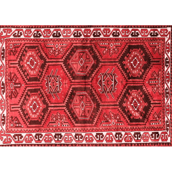 Ahgly Company Indoor Rectangle Persian Red Traditional Area Rugs, 8' x 10'