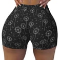 thumbnail image 2 of Picia Flying Dandelion Printed Workout Shorts for Women Seamless Scrunch Butt Lifting High Waisted Yoga Gym Booty Running Moisture-wicking Short Pants-Small, 2 of 9