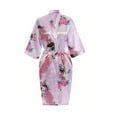 thumbnail image 2 of Medium Length Womens Robes, Sizes 2 to 18, Bride and Bridesmaid Robe - Floral Sleepwear, 2 of 8