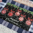 thumbnail image 2 of Christmas Door Mat Outdoor for Front Door Decorations,Holly Berries Merry Christmas Doormat, Winter Xmas Holiday Welcome Floor Mat Rug for Porch Entrance Farmhouse Decor,30" x 17", 2 of 6