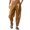Brown, variant on JLFKNG Mens Relaxed Fit Pants Summer Loose Fit Breathable Pants With Side Pockets And Elastic Waist String Simple Solid Color Comfy Mens Clothing