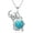 elephant necklace, variant on Animal Necklace 925 Sterling Silver Turquoise Owl/Elephant/Humingbird/Sea Turtle Pendant Necklaces For Women Turquoise Jewelry Pendant