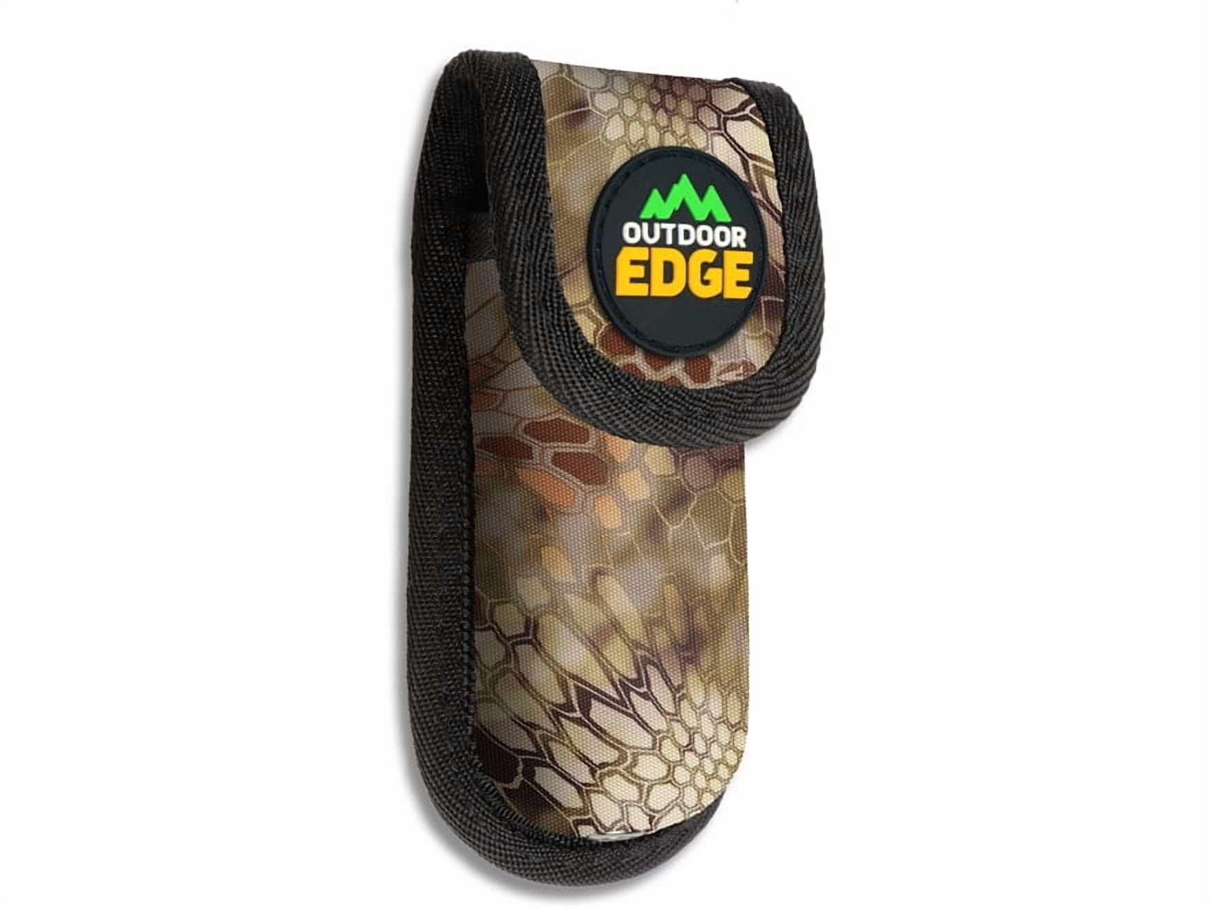Outdoor Edge RazorCape Pocket Knife 3" Drop Point 420J2 Black Blade Kraton Handle Orange