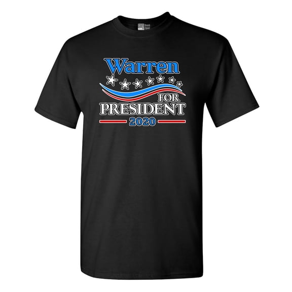 Warren For President 2020 USA Support Political DT Adult T-Shirt Tee