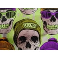 thumbnail image 4 of oneOone Cotton Poplin Lime Green Fabric Skull Sewing Craft Projects Fabric Prints By Yard 42 Inch Wide, 4 of 4