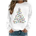 thumbnail image 3 of YOTAMI Christmas Sweatshirts for Women Long Sleeve Funny Xmas Tree Print Tops for Party Holiday, Crewneck Fashion Casual Pullover Sweatshirt, 3 of 5