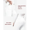 thumbnail image 4 of BALEAF Womens Dress Pants Yoga Work Pants Pull On Slacks Business Casual Office Trouser Pockets 29" White XL, 4 of 6