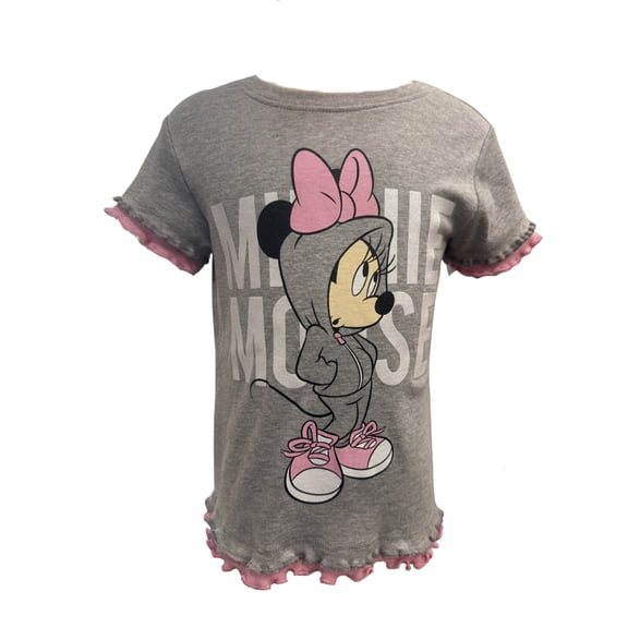 Disney Lettuce Trim Layered Minnie Tee (Girls), XS to L