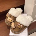 thumbnail image 5 of Sanrio-Zapatillas de felpa de Hello Kitty para mujer, pantuflas planas antideslizantes para el hogar, cálidas y cómodas, con dibujos animados, Kawaii Y2K, para invierno, 5 of 5