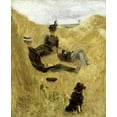 thumbnail image 2 of Toulouse-Lautrec, Henri 12x14 Black Ornate Wood Framed with Double Matting Museum Art Print Titled - Party in the Country, 2 of 4