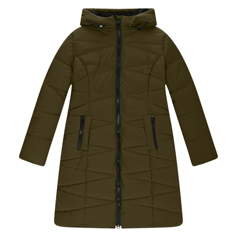Brown Cozy Parka Womens Maqroz Long Down Coats For Women Warm