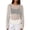 White #1, variant on WULMLEO Crochet Tops for Women Summer Beach Swim Cover Ups Knit Beach Cover Up Short Sleeve Hollow Out Shirts White M