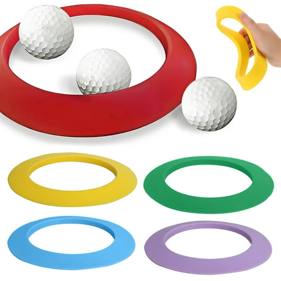 ZenCart Silicone Golf Putting Ring Indoor Outdoor All-Direction Practice Golf Hole Putting Cup Putting Accuracy Trainer Golf Training Aid Golf Accessories