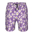 thumbnail image 4 of Yiaed Daisies Flowers Print Men's Swim Trunks with Lining Quick Dry Sports Shorts Beach Shorts Boardshorts-3X-Large, 4 of 5