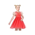 thumbnail image 2 of Girls Dress Red Sparkle Mesh Puff Wedding Princess Christmas Party 7 Years, 2 of 6