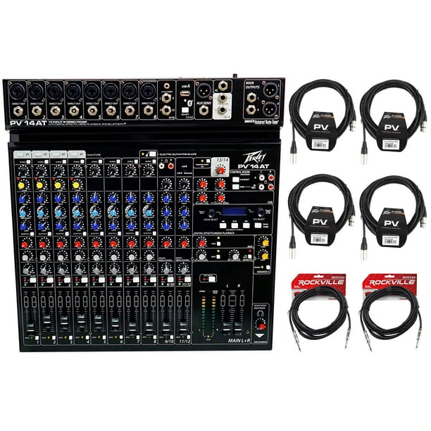 Peavey PV 14AT PV14AT Mixer,8 mic