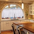 thumbnail image 2 of Lace Cafe Kitchen Ruffle Window Drape Valance transparent voile Semi Transparent Voile Curtains Window Treatment, 2 of 9