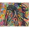 thumbnail image 2 of Dean Russo Collection 14x12 Black Ornate Wood Framed with Double Matting Museum Art Print Titled - Tiva in Head dress, 2 of 4