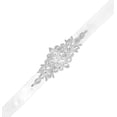 thumbnail image 2 of Wedding Dress Belt - Bridal Belt for Women Wedding Gown - Bridal Rhinestone Belts for Dresses by Mandala Crafts Plain Rhinestone White, 2 of 5