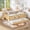Light Natural, variant on Solid Pine Twin Bed Frame, 100% Quiet, 350LBS Weight Capacity, 10 Years Durable, Bed Frame with Storage, Built-in Bookshelves, Underbed Trundle and Safety Rails