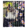 thumbnail image 1 of ABPHQTO Cortina de ducha con estampado de gato lindo Cortina de ducha impermeable 150x180 cm, 1 of 2