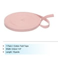 thumbnail image 2 of Uxcell Cotton Twill Tape Cotton Ribbon Bias Binding Tape Herringbone Webbing Trim for Sewing Binding Gift Pale Pink 1/4", 2 of 6