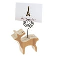 thumbnail image 4 of WHAMVOX 10 Pcs Note Paper Clips Cartoon Deer Shaped Desktop Folder Stand Wood Clip Home Decorations Paper Holder for Message Photo Beige, 4 of 8