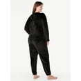 thumbnail image 5 of Joyspun Women’s Plush Hooded Top and Pants, 2-Piece Pajama Set, Sizes XS to 3X, 5 of 5