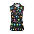 thumbnail image 5 of Yuyamidu Colorful Lights Women's Quarter Zip Golf Shirt Snowflake Sleeveless Athletic Tennis Shirts Christmas Workout Outfits Size S, 5 of 8