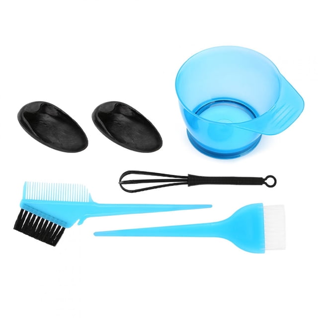 Cepillo para teñir el cabello, recipiente para mezclar, herramienta antideslizante para teñir el cabello (azul)