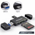 thumbnail image 1 of SD Card Reader, 3 in 1 Micro USB Type C Portable Memory Card Reader and SD/TF Card Adapter with OTG Function for PC & Laptop, 1 of 8