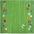 thumbnail image 2 of SAFAVIEH Kids Topher Play Grass Area Rug, Green/Multi, 6' x 6' Square, 2 of 6