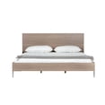 thumbnail image 2 of Benjara Noe Billy Queen Size Platform Bed, Panel Headboard, Brown Oak, Steel Metal, 2 of 6