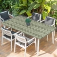 thumbnail image 2 of Sage Green Boho Table Cloths for 4 Foot Rectangle Tables, Vintage Ethnic Tribe Abstract Art Geometric Patio Waterproof Elastic Fitted Tablecloths, Washable Rectangular Table Cover for Camping, 2 of 8