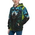 thumbnail image 2 of Sikiie Fluorescent Wolf Zip Up Hoodie Teenage, hoodies for Teenage, Zipper Sweatshirt Jacket for Daily, Traveling-Medium, 2 of 6
