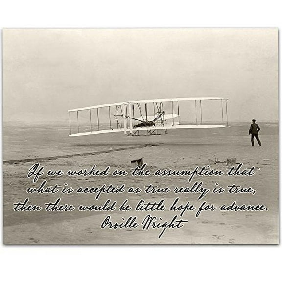 Lone Star Art Wright Brothers First Successful Flight - 11x14 Unframed Print - Great Gift for Pilots