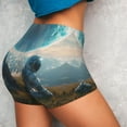 thumbnail image 5 of Workout Shorts Women, Astronaut Contemplating Planet Biker Shorts for Women Running Gym Spandex Shorts Tummy Control, 5 of 8