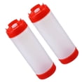 thumbnail image 1 of 2 botellas de salsa exprimibles, pequeñas botellas para líquidos y condimentos, reutilizables, de plástico transparente., 1 of 6