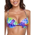 thumbnail image 4 of RELLECIGA Women's Push Up Bikini Top Twist Front Underwire Bathing Suit, 4 of 7