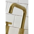 thumbnail image 4 of Kingston Brass KS1417RKX Webb Widespread Bathroom Faucet with Knurled Handle and Push Pop-Up Drain, Brushed Brass, 4 of 8