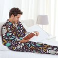 thumbnail image 4 of Mens Pajamas Set, Forest Cute Owl A Button Down Long Sleeve Loungewear Sleepwear Pjs sets for Men, 4 of 5