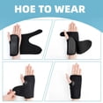thumbnail image 4 of LinenLoon Wrist Support Adjustable Wrist Strap Wrist Splint Support Brace Splint Relieves Wrist Pain Sprains Tendonitis (Right), 4 of 5