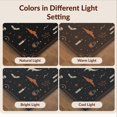 thumbnail image 7 of Design&I 8'x10' Washable Area Rug Sleek Flatweave Pet Friendly Black Orange Enchanted Nighttime Celestial Design Elegant Rectangular Display for King Size Bedroom, Under Bed, 7 of 7
