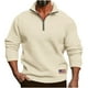 thumbnail image 2 of pstuiky camisas de manga larga para hombre, Camisa de manga larga raglán con cuello alto y cremallera de color sólido informal para hombre. camisetas de hombre xl, 2 of 6